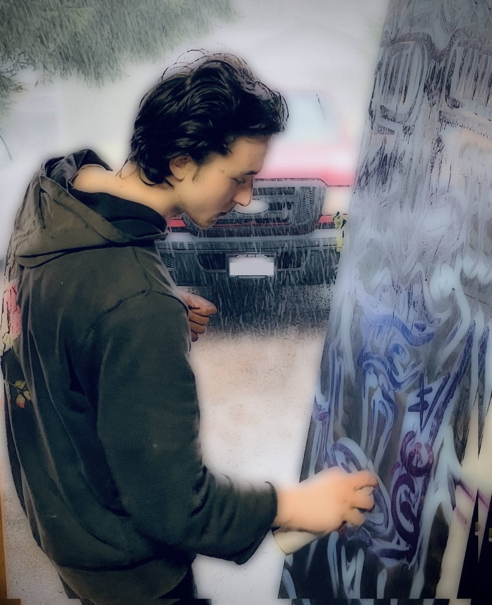 Painting during a hard rain